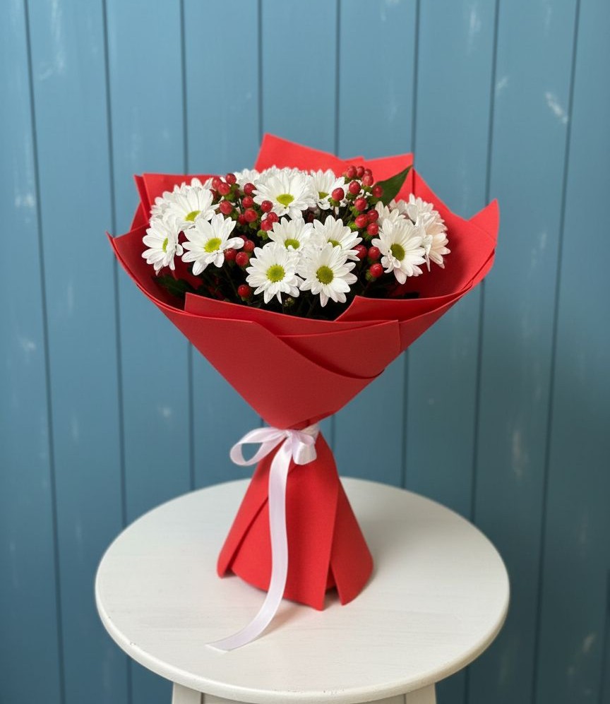 Букет цветов из: Хризантемы в Толстяково