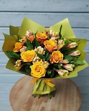 Букет цветов из:  Альстромерии и Розы в Толстяково