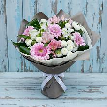 Букет цветов из:  Герберы, Альстромерии и Хризантемы #REPLACE_PRED# Толстяково