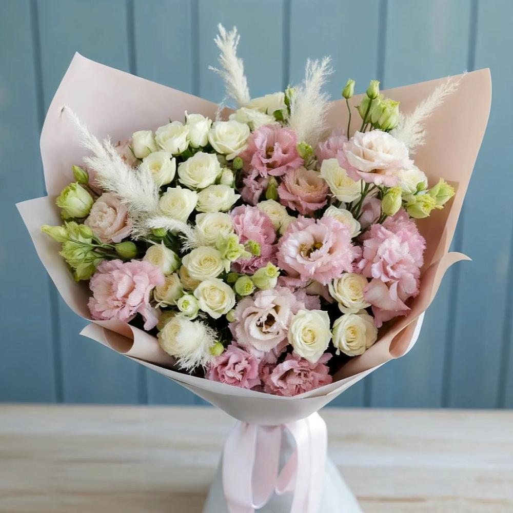 Букет цветов из: Альстромерии и Розы в Толстяково