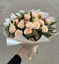 Букет Кремовые розы Латте в Толстяково