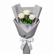 Букет 3 белые розы #REPLACE_PRED# Толстяково