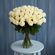 Букет 51 Белая роза Эдлесс Лав в Толстяково