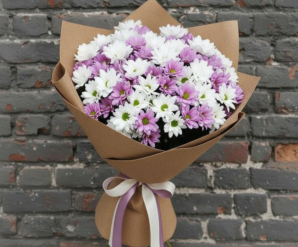 Букет цветов из: Хризантемы в Толстяково