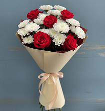 Букет цветов из:  Розы и Хризантемы в Толстяково