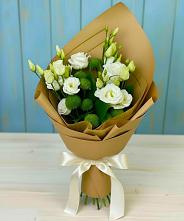 Букет цветов из:  Хризантемы и Лизиантусы #REPLACE_PRED# Толстяково