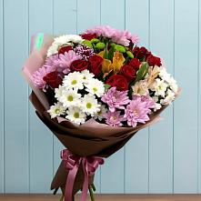 Букет цветов из:  Розы, Хризантемы и Альстромерии в Толстяково