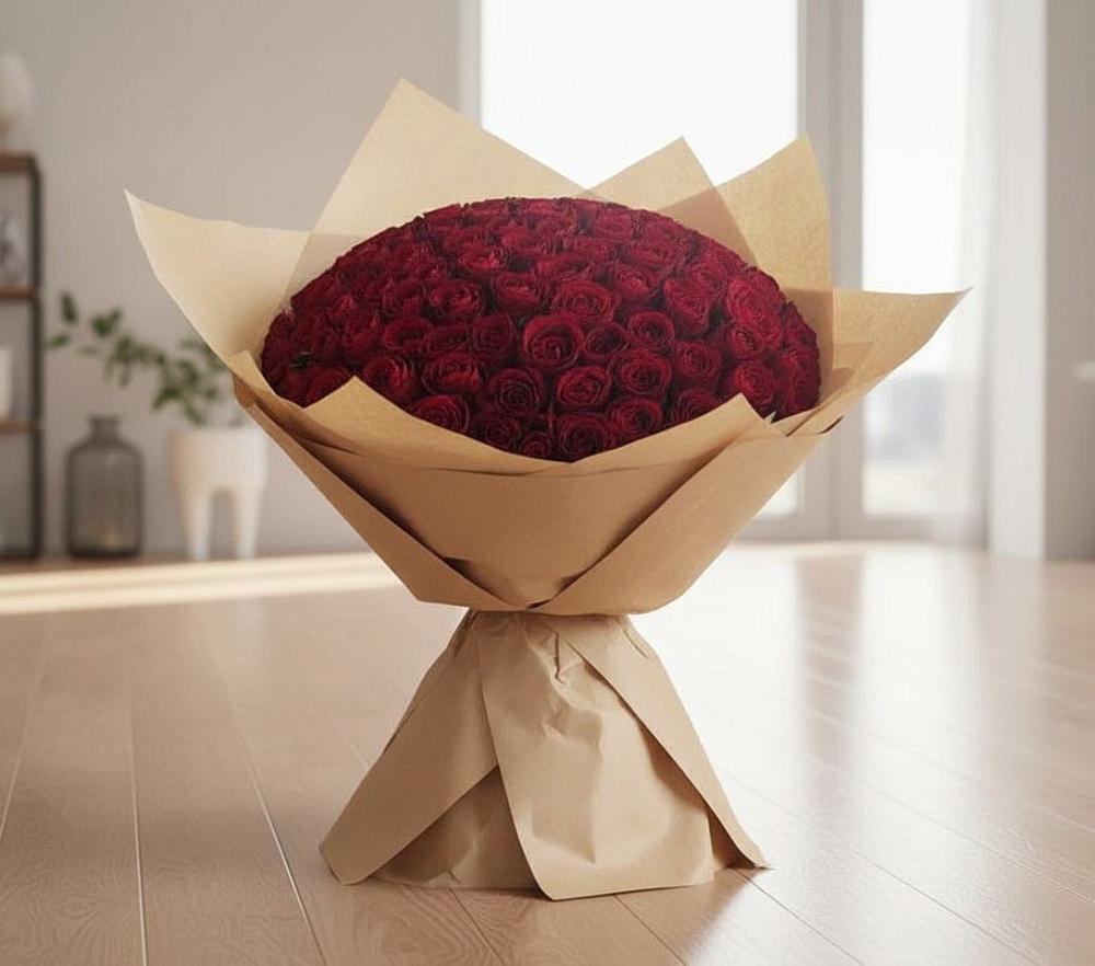 Букет 101 Красная роза в Толстяково