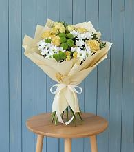 Букет цветов из:  Хризантемы и Розы в Толстяково