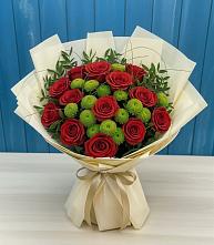 Букет цветов из:  Розы и Хризантемы в Толстяково